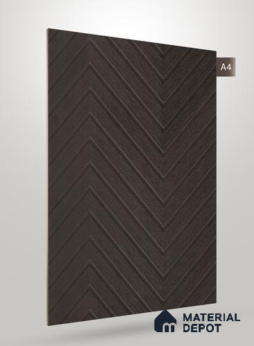 Grey Patterned Wood Look VC 1750 Veritas Chevron 8 ft x 4 ft Texture Finish Decorative Laminate - 1.25 mm | Suitable for TV Unit, Wardrobe, Kitchen Cabinets