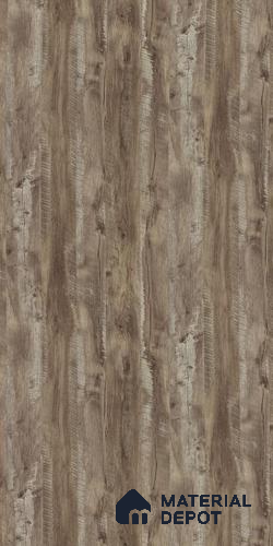 14624 RH Brown Woodscar 8 ft x 4 ft Woodscar Suede Finish Decorative Laminate - 1 mm | Matching Rehau Edgeband Code 493P | Suitable for TV Unit, Wardrobe, Kitchen Cabinets