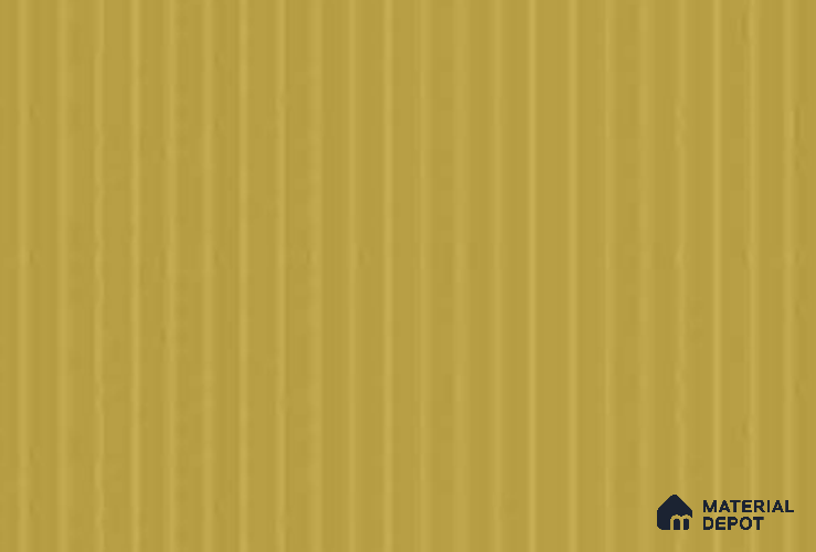 Mustard Yellow 22017 FLT Parakeet 8 ft x 4 ft Fluted Solid Color Finish Decorative Laminate - 1 mm | Suitable for TV Unit, Wardrobe, Kitchen Cabinets