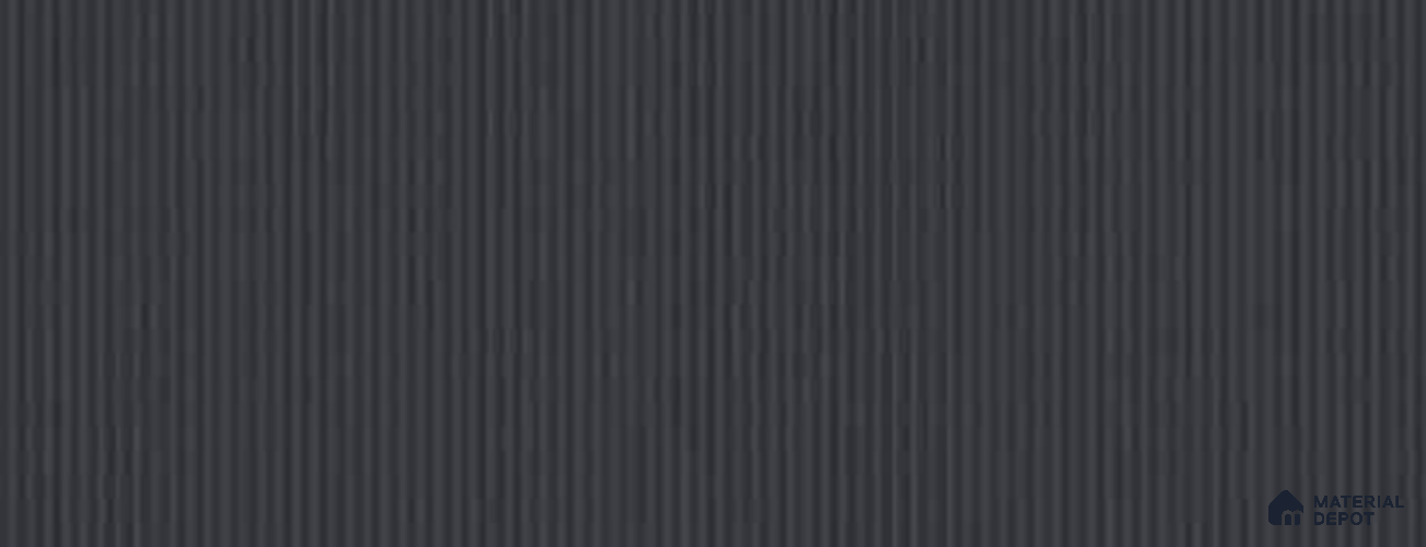 Charcoal Black 22109 VL Pearl 8 ft x 4 ft Fluted Solid Color Finish Decorative Laminate - 1 mm | Suitable for TV Unit, Wardrobe, Kitchen Cabinets