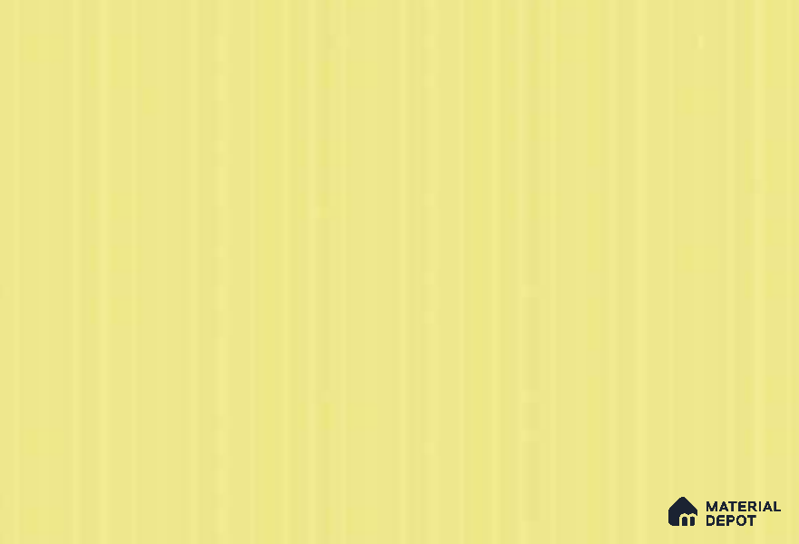 Pastel Yellow 22157 FLT Gladiola 8 ft x 4 ft Fluted Solid Color Finish Decorative Laminate - 1 mm | Suitable for TV Unit, Wardrobe, Kitchen Cabinets