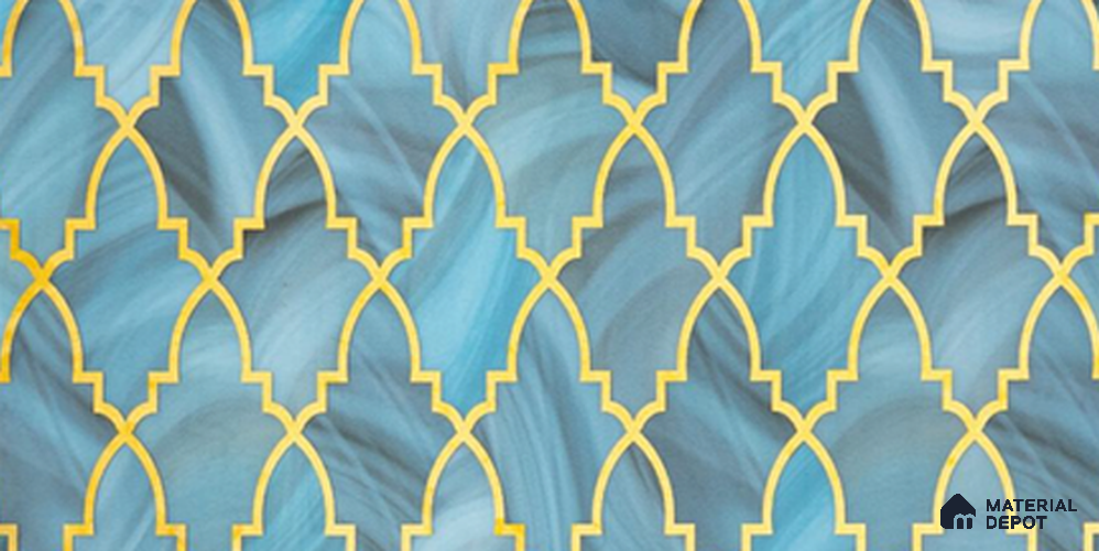Highlighter Look Wall Tile TL 11350 5018 Dark Blue 2 ft x 1 ft Glossy Finish Porcelain Tile - 9 mm