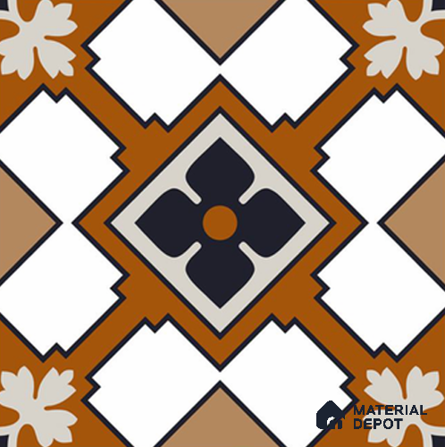 Moroccan Look Floor & Wall Tile TL 11382 6012 2 ft x 2 ft Matte Finish Porcelain Tile - 9 mm