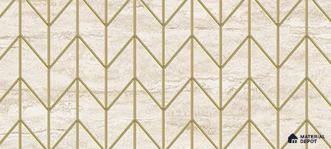 Hexagonal Look Wall Tile TL 11369 B 232 Dark 2 ft x 1 ft Glossy Finish Ceramic Tile - 9 mm