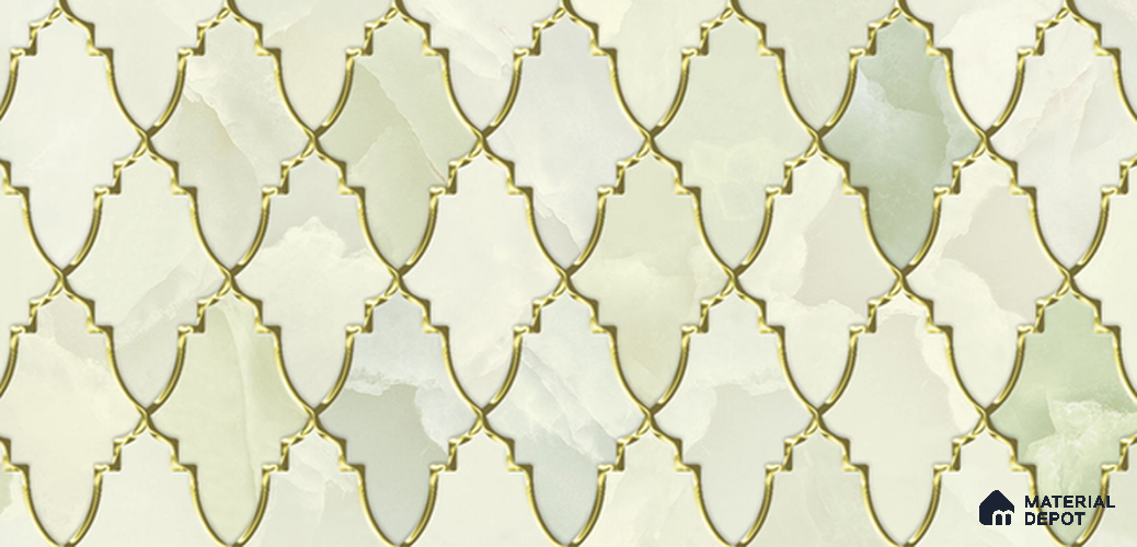Patterned Look Wall Tile TL 11370 B 256 Dark 2 ft x 1 ft Glossy Finish Ceramic Tile - 9 mm