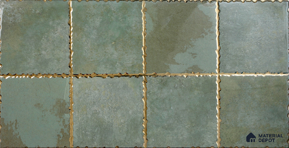 Patterned Look Wall Tile TL 11357 B 208 Dark 2 ft x 1 ft Glossy Finish Ceramic Tile - 9 mm | Please Expect a Slight Variation of Pattern
