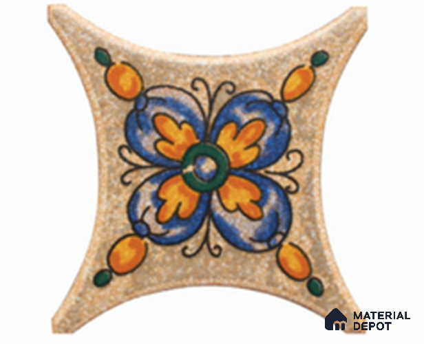 Moroccan Look Floor & Wall Tile TL 11427 N Insert New 3 inc x 3 inc Matte Finish Porcelain Tile - 9 mm