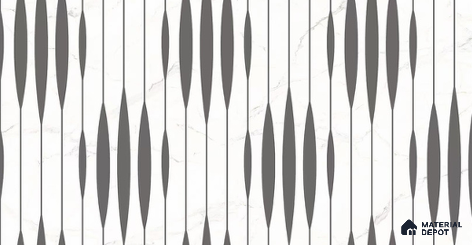 Patterned Look Wall Tile TL 11392 5026 2 ft x 1 ft Glossy Finish Porcelain Tile - 9 mm