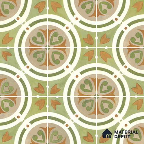 Moroccan Look Floor & Wall Tile TL 11381 B 6628 2 ft x 2 ft Matte Finish Porcelain Tile - 9 mm