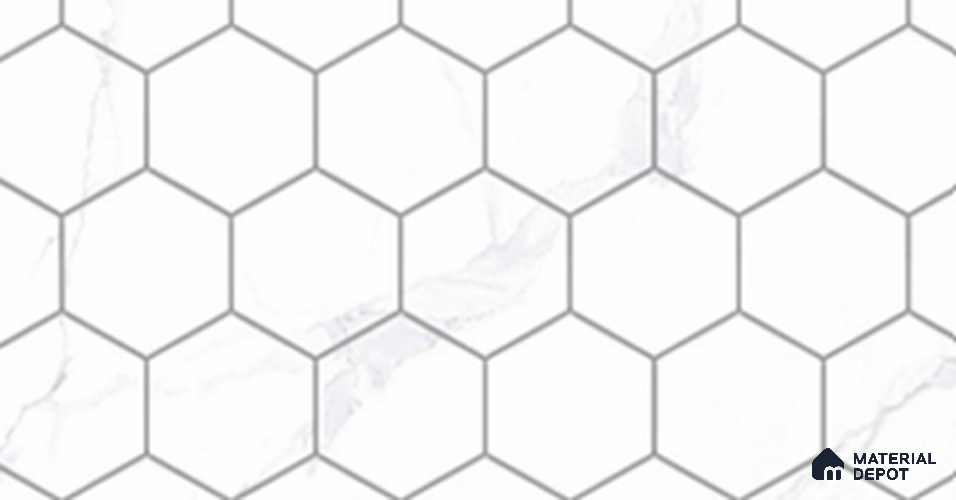 Hexagonal Look Wall Tile TL 11367 230 Light 2 ft x 1 ft Glossy Finish Ceramic Tile - 9 mm