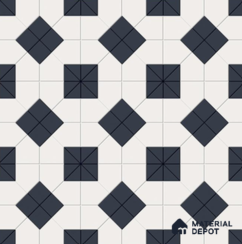 Geometric Look Floor & Wall Tile TL 11384 6016 2 ft x 2 ft Matte Finish Porcelain Tile - 9 mm