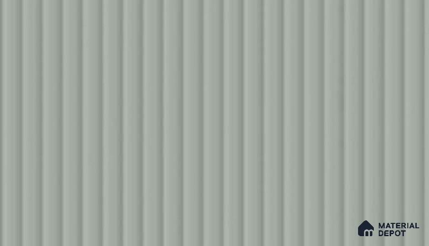 Light Sage Green Fluted Solid Color LM 19428 Light Matte Finish 8 ft x 4 ft Matte Finish Decorative Laminate - 1 mm | Suitable for TV Unit,Wardrobe, Kitchen Cabinets
