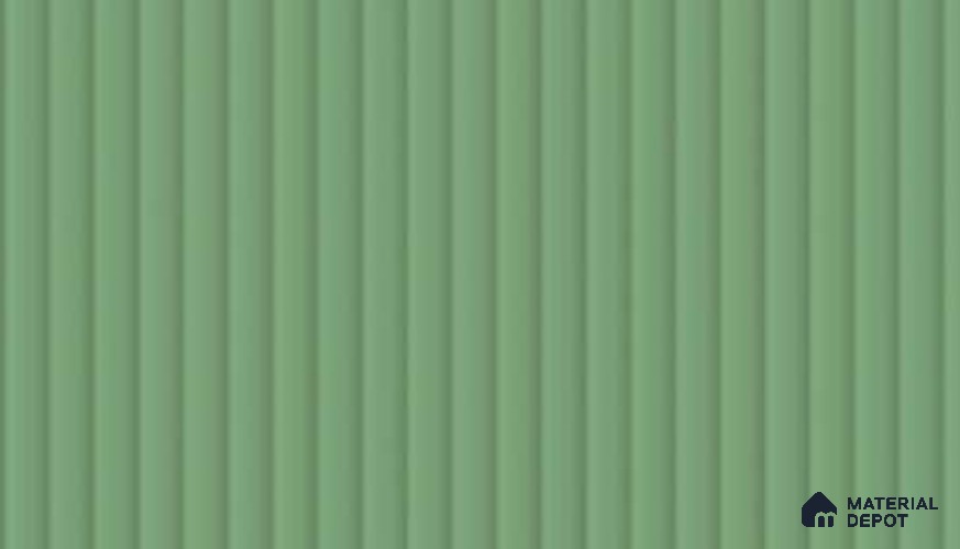 Peacock Green Fluted Solid Color LM 19436 Peacock Matte Finish 8 ft x 4 ft Matte Finish Decorative Laminate - 1 mm | Suitable for TV Unit,Wardrobe, Kitchen Cabinets