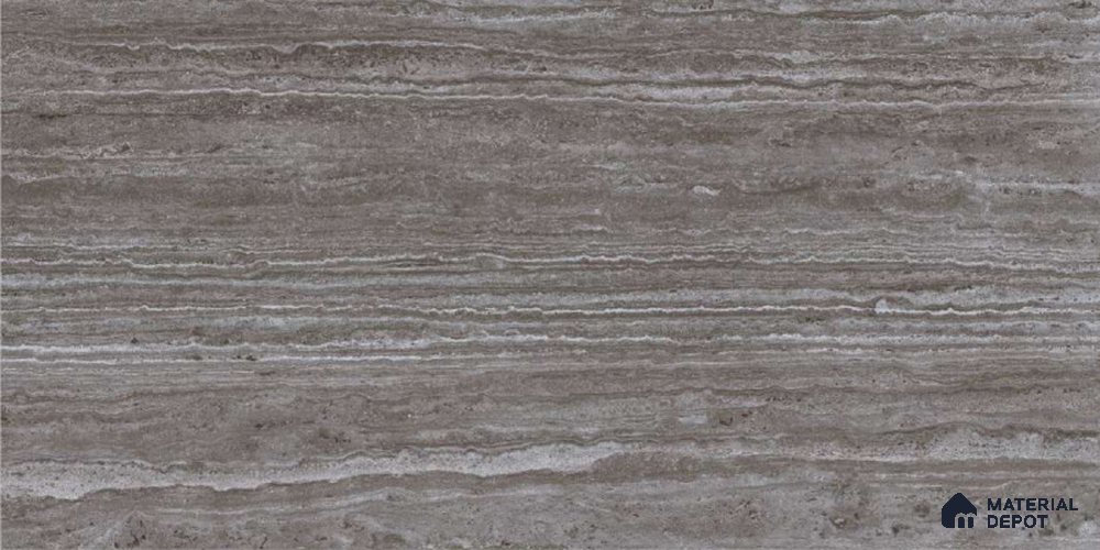 Brown Marble Wall & Floor Tile TL 06969 2 ft x 4 ft Vitrified Carving Matte Finish - 9 mm | 6 Random Design | Suitable for Living Room, Bedroom, Bathroom