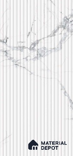 Marble Fluted LM 19455 B Tortilla Slate 8 ft x 4 ft Matte Finish Decorative Laminate - 1 mm | Suitable for TV Unit,Wardrobe, Kitchen Cabinets