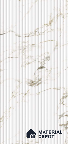 Marble Fluted LM 19457 B Vertex Angle 8 ft x 4 ft Glossy Finish Decorative Laminate - 1 mm | Suitable for TV Unit,Wardrobe, Kitchen Cabinets