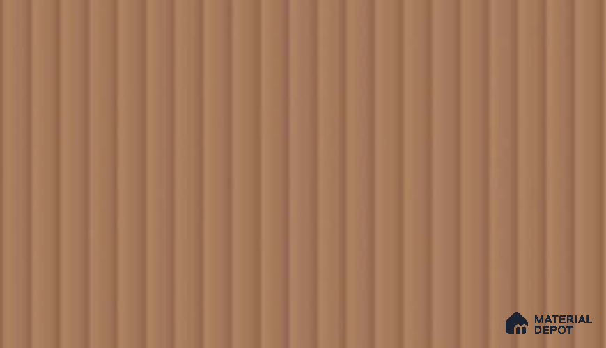 Metallic Bronze Fluted Solid Color LM 19472 B Bronze Glossy Finish 8 ft x 4 ft Glossy Finish Decorative Laminate - 1 mm | Suitable for TV Unit,Wardrobe, Kitchen Cabinets