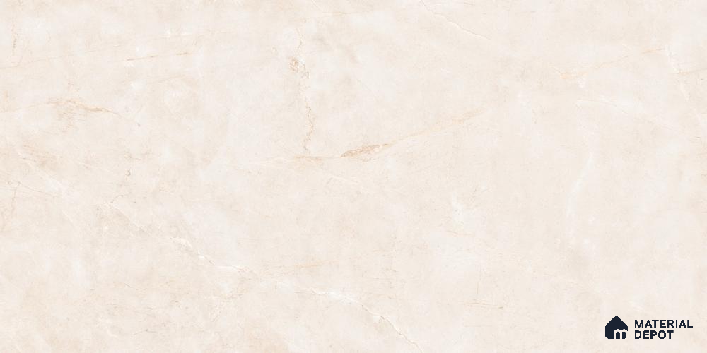 Beige Marble Wall & Floor Tile TL 06939 5.2 ft x 2.6 ft Vitrified Glossy Finish - 9 mm | Suitable for Living Room, Bedroom, Bathroom