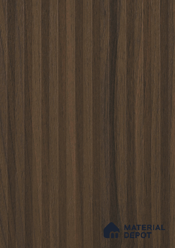 Wooden Fluted Look 84421 CL Jaipur Walnut 8 ft x 4 ft Texture Finish Liner Laminate - 0.8 mm | Suitable for TV Unit, Wardrobe, Kitchen Cabinets