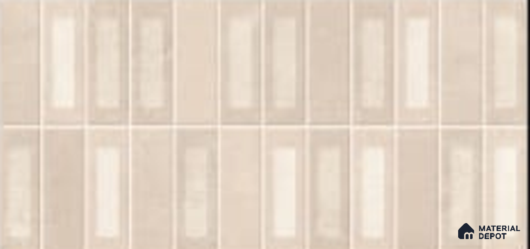 Faux Subway Wall Tile TL 06783 Claystone Beige 2 ft x 1 ft Beige Ceramic Matte Finish Tile - 9 mm | Ideal for Bathroom, Kitchen | Please Expect a Slight Variation of Pattern