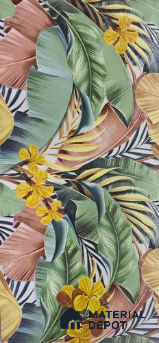 Tropical Wall Tile TL 06800 Jungle Light A 2 ft x 1 ft Multi Colour Ceramic Matte Finish Pattern 1 Tile - 9 mm | Ideal for Living Room, Bathroom, Kitchen | Please Expect a Slight Variation of Pattern