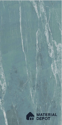 Blue Marble Wall & Floor Tile TL 07031 Gravier Aqua Mirage 5.2 ft x 2.6 ft Vitrified Carving Matte Finish - 9 mm | Suitable for Living Room, Bedroom, Bathroom