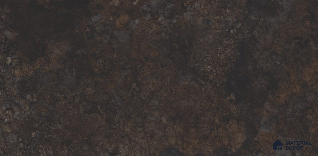 Brown Stone Floor & Wall Tile TL 06696 C Gravier Regal Earth 2 ft x 4 ft Vitrified High Gloss Finish - 9 mm | 5 Random Design | Suitable for Living Room, Bedroom, Bathroom