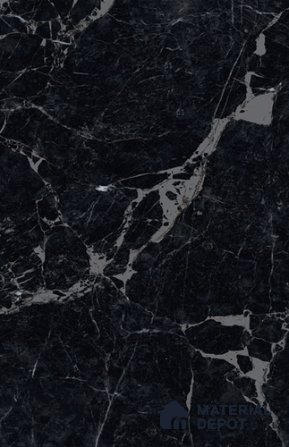 Black Marble Floor & Wall Tile TL 06746 Gravier Baroque Obsidian 5.2 ft x 2.6 ft Vitrified High Gloss Finish - 9 mm | | Suitable for Living Room, Bedroom, Bathroom
