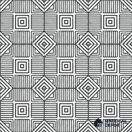 Moroccan Wall & Floor Tile TL 06668 Portland 1 ft x 1 ft White Ceramic Glue Matte Finish Tile - 9 mm | Ideal for Living Room, Bathroom, Kitchen | Please Expect a Slight Variation of Pattern