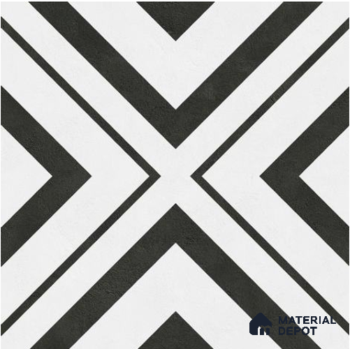 Moroccan Wall & Floor Tile TL 06684 Foglie 1 ft x 1 ft Black Ceramic Luster Matte Finish Tile - 9 mm | Ideal for Living Room, Bathroom, Kitchen | Please Expect a Slight Variation of Pattern