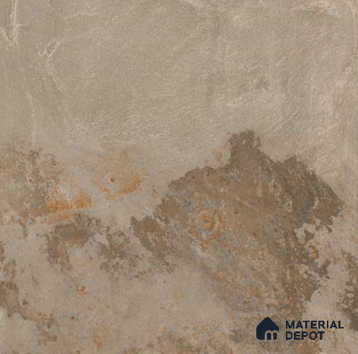 Brown Stone Floor Tile TL 06821 Lustra Soft Quarry 2 ft x 2 ft Vitrified Carving Matte Finish - 12 mm | 5 Random Design | Suitable for Living Room, Bedroom, Bathroom