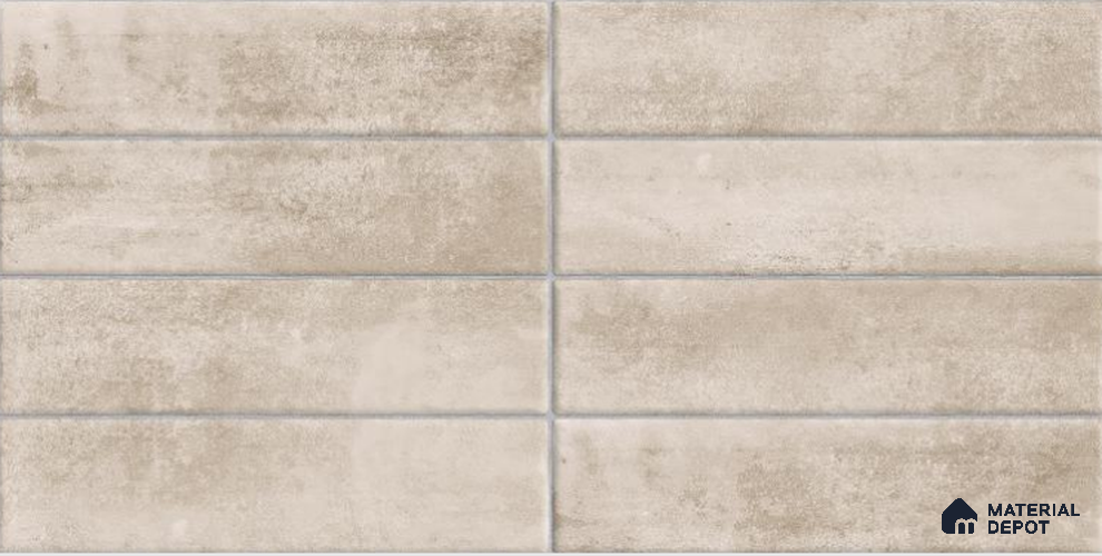 Stone Wall Tile TL 06780 Artisan Cream 2 ft x 1 ft Beige Ceramic Glossy Finish Tile - 9 mm | Ideal for Living Room, Bathroom, Kitchen