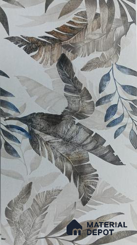 Tropical Wall Tile TL 06796 Stonewalk Motif 2 ft x 1 ft Grey Ceramic Matte Finish Highlighter Tile - 9 mm | Ideal for Living Room, Bathroom, Kitchen | Please Expect a Slight Variation of Pattern