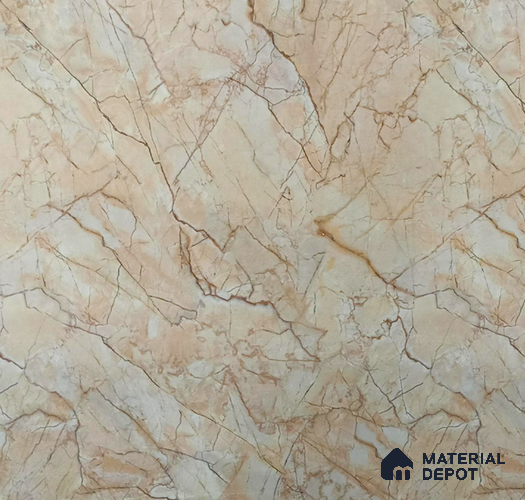 Beige Marble Look UPVC High Gloss Finish UV Marble Polygranite Sheets 8 ft x 4 ft | LM 19541 - 3 mm