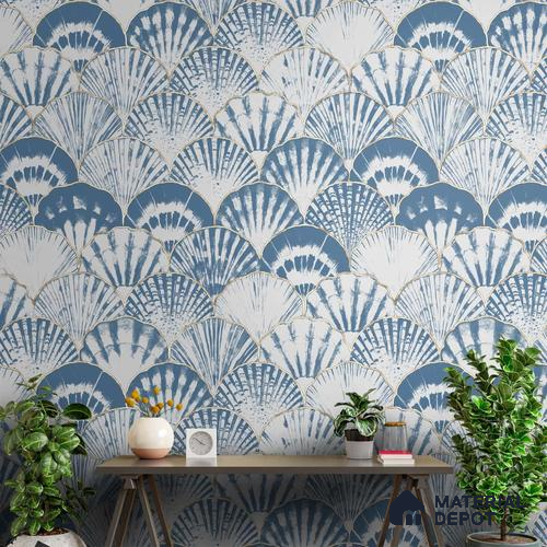 Abstract Indian Batik Print Wallpaper for Walls, Blue 10.77 Meter x 19.68 Inches Soft Feel Paper Type Wallpaper -57.96 Sq. Ft. | Minimum 15% wastage during installation