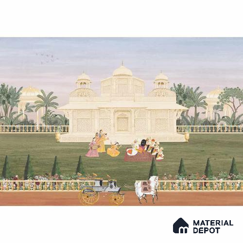 Bagaan Indian Art Inspired Luxury Handmade Wallpaper Design