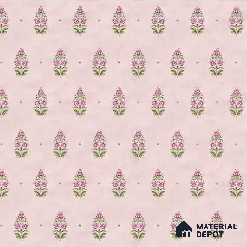 Bahara Indian Design 6 Meter x 19.68 Inches Wallpaper Roll in Pink Color