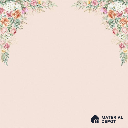 Beautiful Floral Wallpaper, Frame Pattern for Bedrooms, Customised Indrani Series Handmade Florals Design (Customised Size Wallpaper )