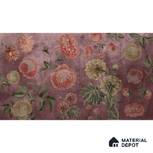 Big Floral Canvas Wallpaper for Rooms Blossoms in Twilight