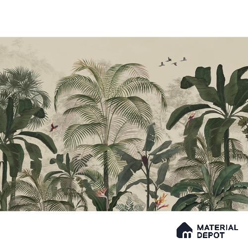 Coastal Life, Tropical Theme Wallpaper, Customised Sukoon Series Canvas Tropical Design (Customised Size Wallpaper)