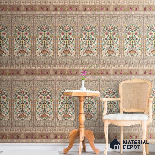 Gitanjali, Indian Luxury Design Wallpaper, Customised Sukoon Series Handmade Patterned Design (Customised Size Wallpaper)
