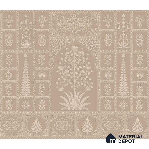 Gul Indian Mughal Art beige Customised Sandstone Wallpaper