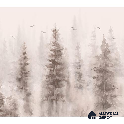 Hazy Forest Background Wallpaper for Walls Indrani Series Soft Feel Tropical Design (Customised Size Wallpaper )