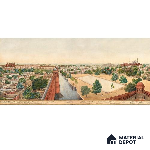 Imperial Delhi, Indian Scenic Wallpaper, Customised Sukoon Series Canvas Nature Design (Customised Size Wallpaper)