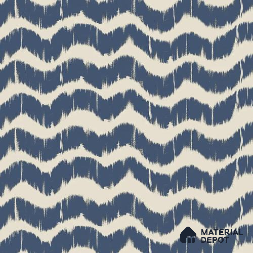 Indigo Waves Blue Modern Abstract for Walls Handmade (Customised Wallpaper)