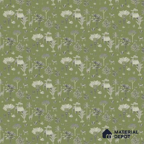 Itihaas, Indian Theme Room Wallpaper, Green Sukoon Series Handmade Patterned Design (Customised Size Wallpaper)