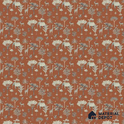 A close-up of aItihaas, Indian Theme Room Wallpaper, Red Sukoon Series Patterned Design (Customised Size Wallpaper) with a finish available at Material Depot in Bangalore