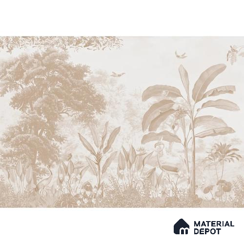 Jhurmut Tropical Theme Designer Sepia Color Handmade (Customised Wallpaper)