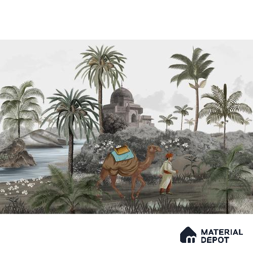 Jodhpur, A Rich Rajasthan Theme Wallpaper, Customised Sukoon Series Canvas Patterned Design (Customised Size Wallpaper)
