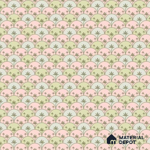 Kanan Roll 6 Meter x 20 Inch Soft Feel Wallpaper for Walls In Light Pink & Green
